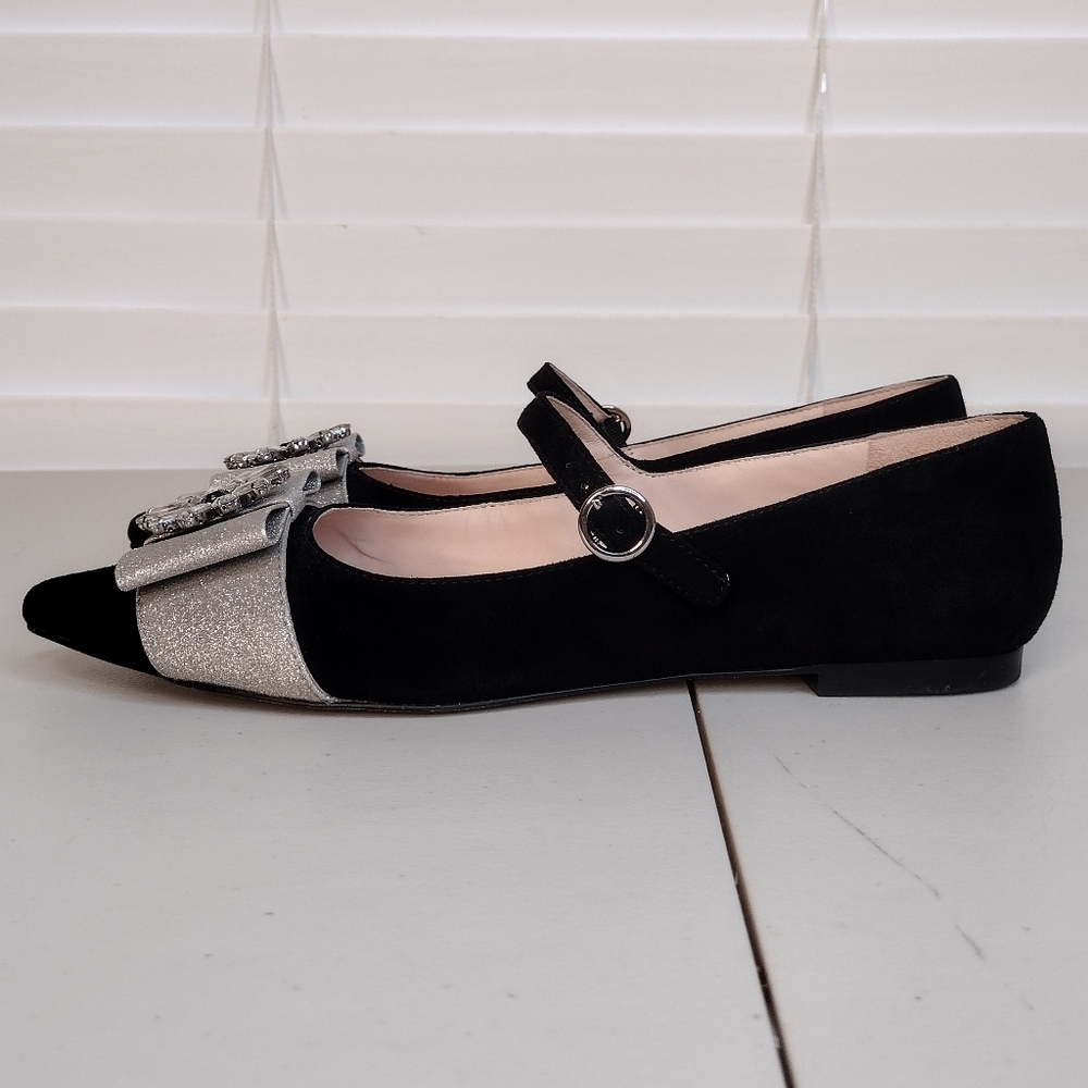 J. Crew Velvet Marina Holiday Jane With Jewels Embellished Flat Loafers Size 8.5 - Picture 2 of 13